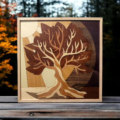 Marquetry Inspired Day/Night Tree