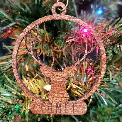 Reindeer Ornaments, set of 9 - Sapele