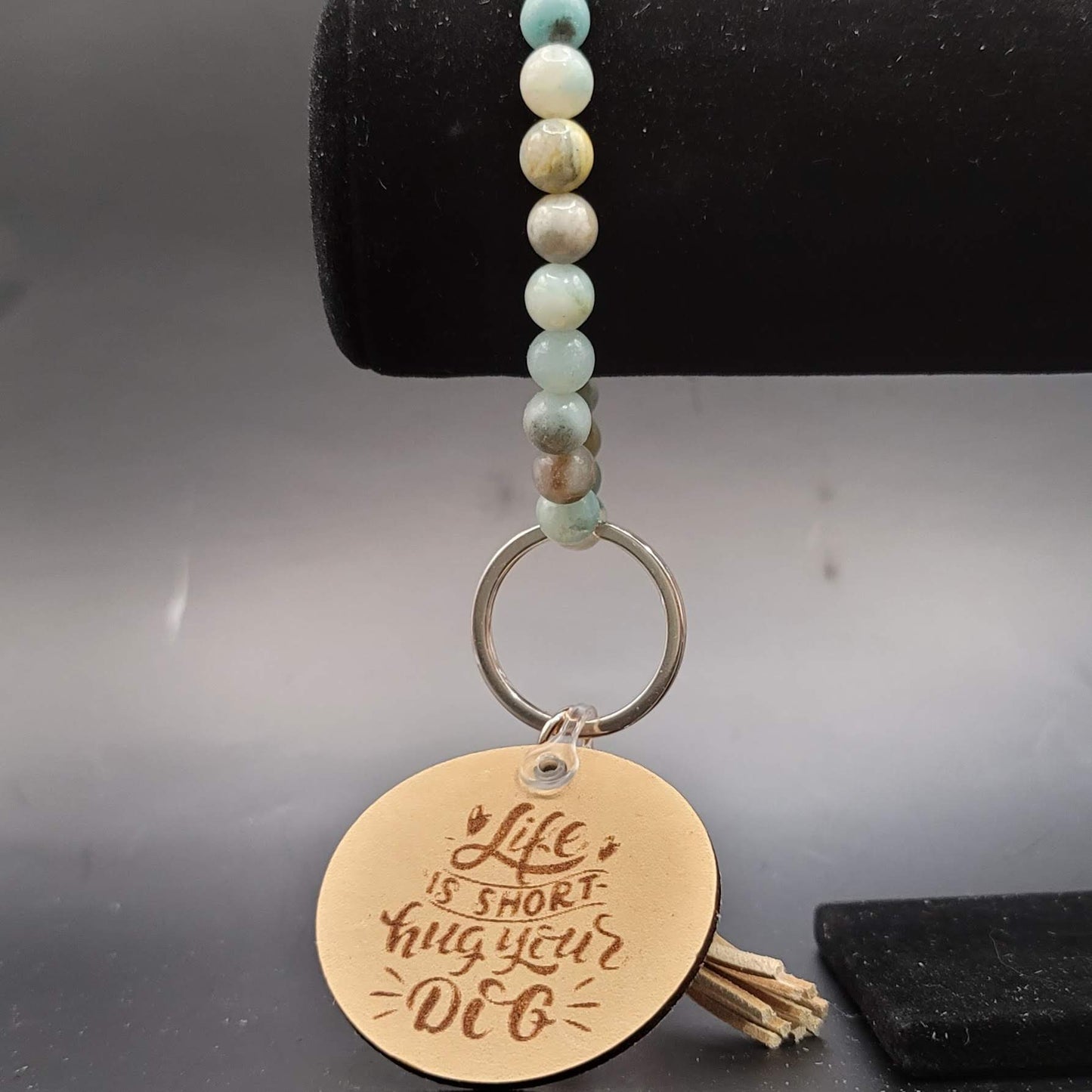 Wristlet Key Chain Bracelet - Semi-Precious Stones