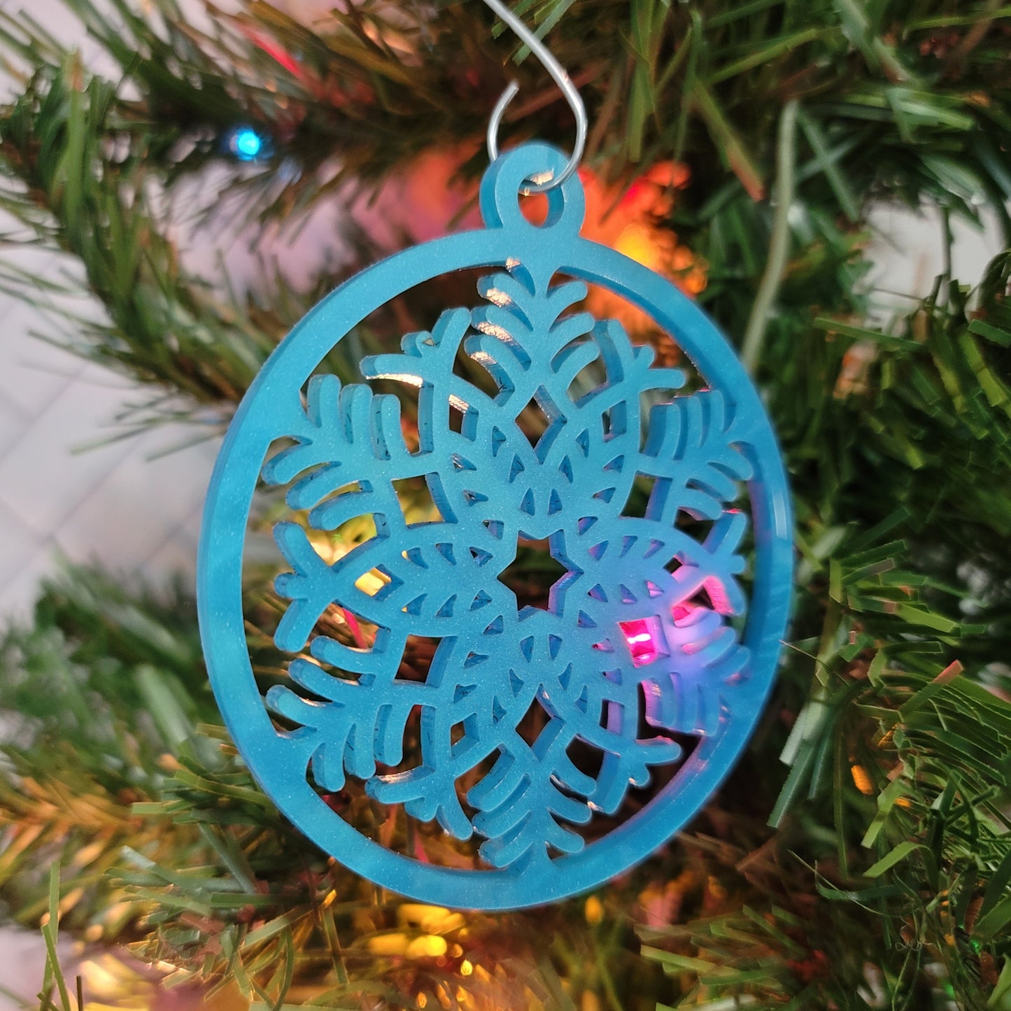 Snowflake Ornament -Blue ColorWave Acrylic
