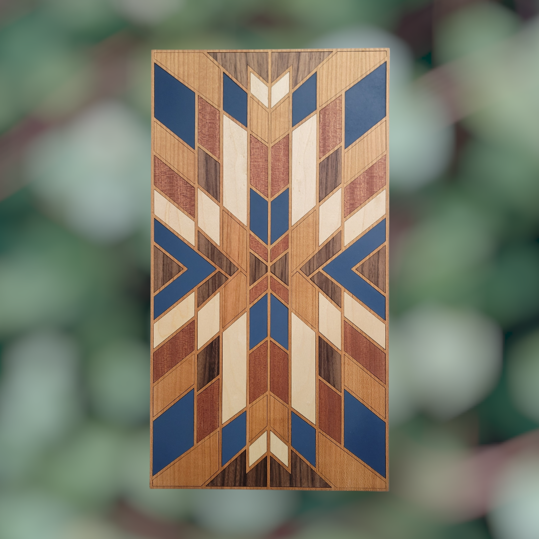 Geometric Wood Inlay Wall Art – Birch and Beam Studios